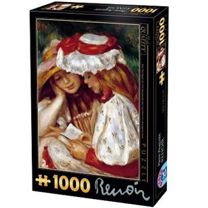 D-Toys (66909-RE08X) - Pierre-Auguste Renoir: "Two Girls Reading" - 1000 Teile Puzzle