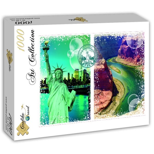 Grafika (T-00212) - "USA" - 1000 Teile Puzzle