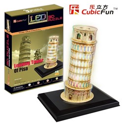 Cubic Fun (L502H) - "Schiefer Turm von Pisa" - 15 Teile Puzzle