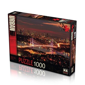 KS Games (11288) - "Türkei, Istanbul: Bosporusbrücke bei Nacht" - 1000 Teile Puzzle