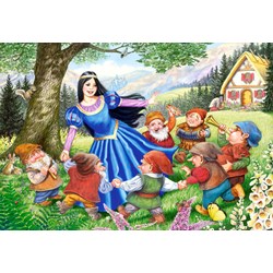 Castorland (B-040049) - "Schneewittchen und die 7 Zwerge" - 40 Teile Puzzle