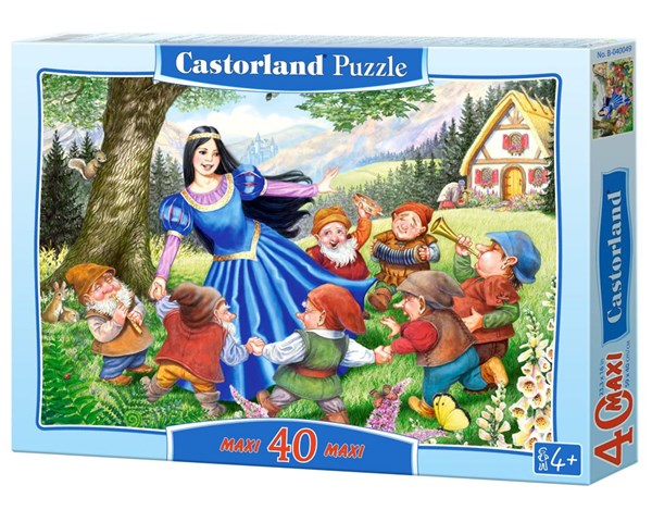 Castorland (B-040049) - "Schneewittchen und die 7 Zwerge" - 40 Teile Puzzle