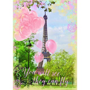 Ravensburger (19708) - "Luftballons am Eiffelturm" - 1000 Teile Puzzle