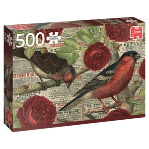 Jumbo (18398) - "Vögel lieben Blumen" - 500 Teile Puzzle