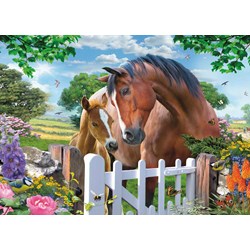 King International (05388) - "Horses at the Gate" - 1000 Teile Puzzle