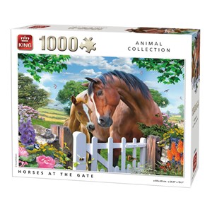 King International (05388) - "Horses at the Gate" - 1000 Teile Puzzle