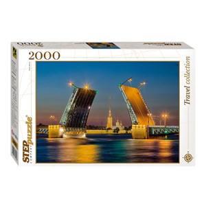Step Puzzle (84026) - "Klappbrücke in Sankt Petersburg" - 2000 Teile Puzzle