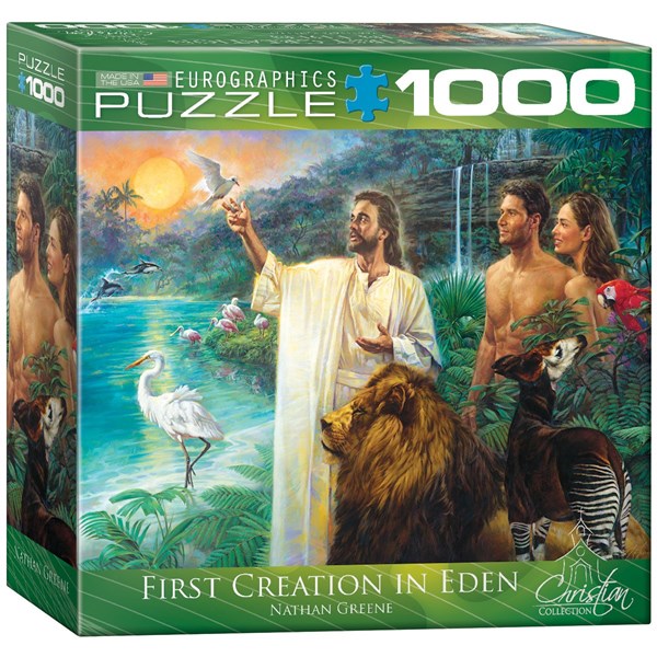Eurographics (8000-0356) - Nathan Greene: "Schöpfung in Eden" - 1000 Teile Puzzle