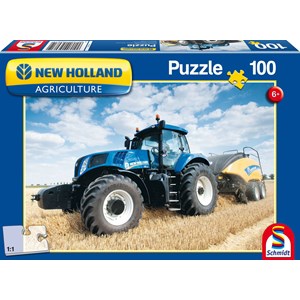 Schmidt Spiele (56081) - "New Holland - Big Baler" - 100 Teile Puzzle