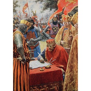 Falcon (11078) - "Die Unterzeichnung der Magna Carta" - 1000 Teile Puzzle