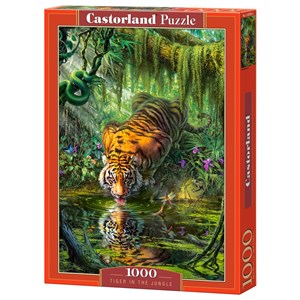 Castorland (C-103935) - "Tiger im Dschungel" - 1000 Teile Puzzle