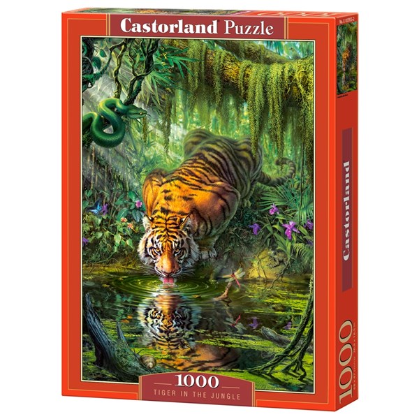 Castorland (C-103935) - "Tiger im Dschungel" - 1000 Teile Puzzle
