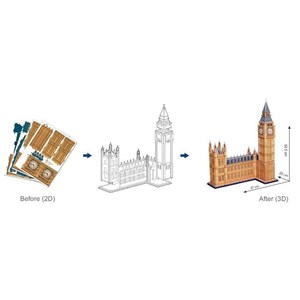 Cubic Fun (MC087H) - "Big Ben, London" - 117 Teile Puzzle