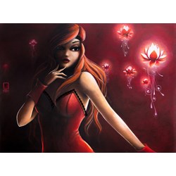 Grafika (01331) - Misstigri: "Red Light Flower" - 2000 Teile Puzzle