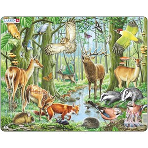 Larsen (FH17) - "Tiere des europäischen Waldes" - 40 Teile Puzzle
