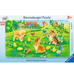 Ravensburger (06111) - "Kuschlige Tierkinder" - 15 Teile Puzzle