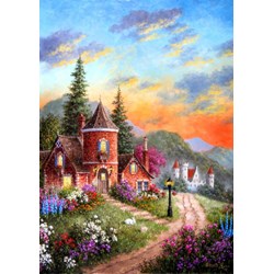Grafika (T-00518) - Dennis Lewan: "Castle Ridge Manor" - 1000 Teile Puzzle