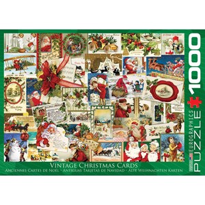 Eurographics (6000-0784) - "Vintage Weihnachtskarten" - 1000 Teile Puzzle