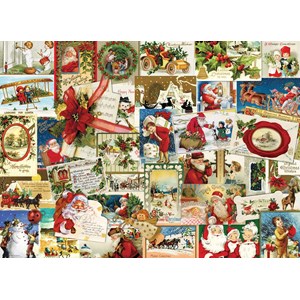 Eurographics (6000-0784) - "Vintage Weihnachtskarten" - 1000 Teile Puzzle