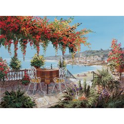 Art Puzzle (4178) - "Sonnige Terasse am Strand" - 500 Teile Puzzle