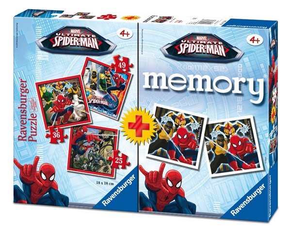 Ravensburger (07359) - "Spiderman + Memory" - 25 36 49 Teile Puzzle