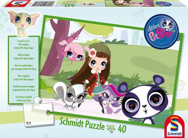 Schmidt Spiele (56062) - "Hasbro, Littlest Pet Shop, Spaziergang im Park" - 40 Teile Puzzle