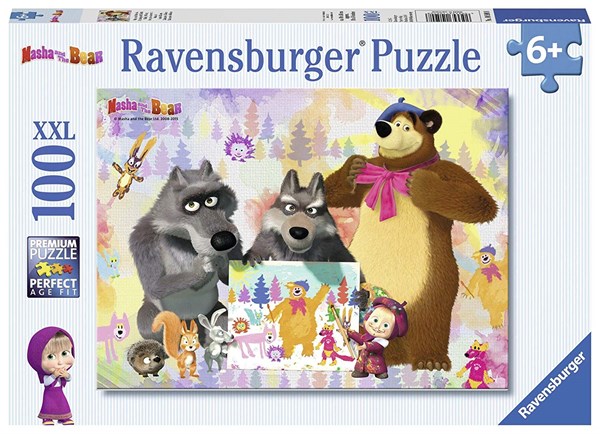 Ravensburger (10590) - "Malen mit Masha" - 100 Teile Puzzle