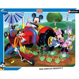 Nathan (86101) - "Mickey und seine Freunde im Garten" - 35 Teile Puzzle