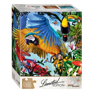 Step Puzzle (79804) - "Bunte Paradiesvögel" - 1000 Teile Puzzle