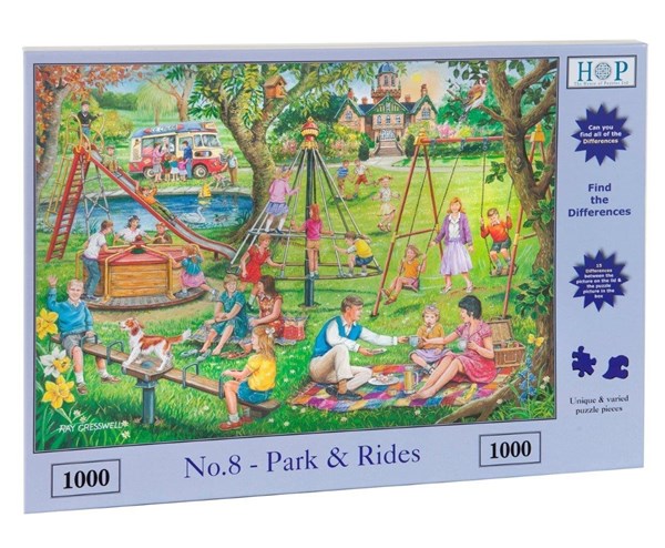 The House of Puzzles (3503) - "Find the Differences No.8, Park & Rides" - 1000 Teile Puzzle