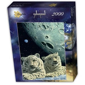 Grafika (T-00420) - Schim Schimmel, William Schimmel: "Lair of the Snow Leopard" - 2000 Teile Puzzle