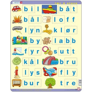 Larsen (LS38-NO) - "Learn to spell Norwegian - NO" - 23 Teile Puzzle