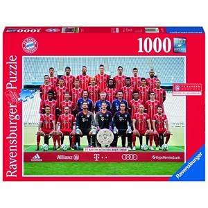 Ravensburger (19758) - "FC Bayern München Saison 2017/2018" - 1000 Teile Puzzle