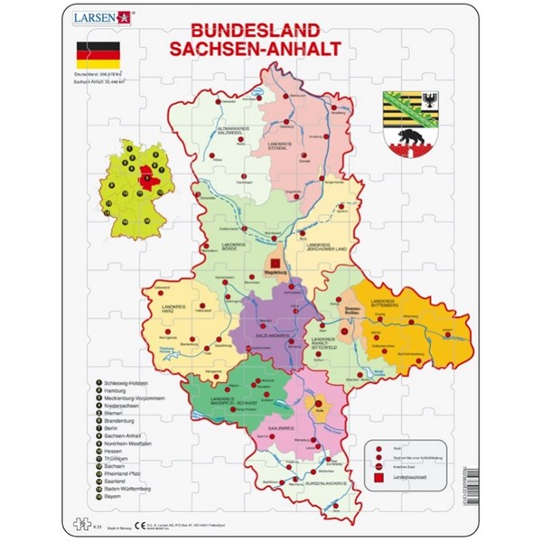 Larsen (K31) - "Bundesland Sachsen-Anhalt" - 70 Teile Puzzle