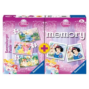 Ravensburger (07228) - "3 Puzzles + Memory Princess" - 15 20 25 Teile Puzzle