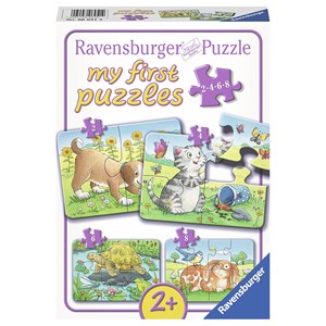 Ravensburger (06951) - "Niedliche Haustiere" - 2 4 6 8 Teile Puzzle