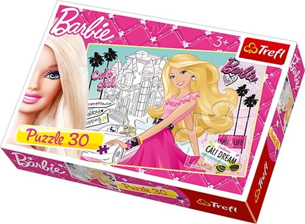 Trefl (18171) - "Barbie im Cabrio" - 30 Teile Puzzle