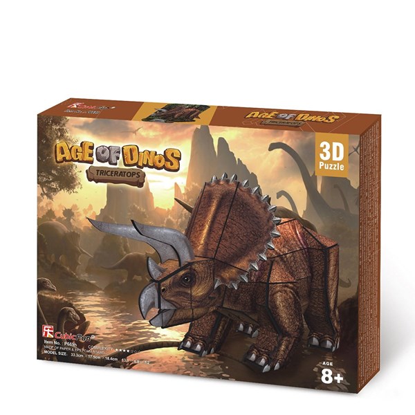Cubic Fun (P669h) - "Triceratops Dinosaur" - 41 Teile Puzzle
