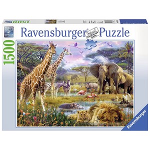 Ravensburger (16333) - "Buntes Afrika" - 1500 Teile Puzzle