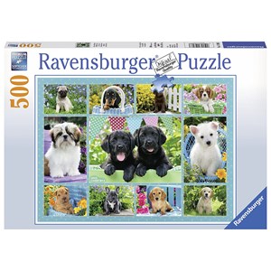 Ravensburger (14708) - "Putzige Hündchen" - 500 Teile Puzzle