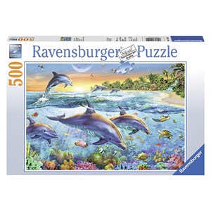 Ravensburger (14210) - "Bucht der Delfine" - 500 Teile Puzzle