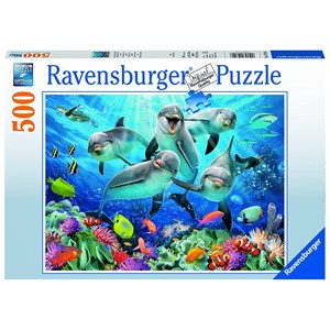 Ravensburger (14710) - "Delfine im Korallenriff" - 500 Teile Puzzle
