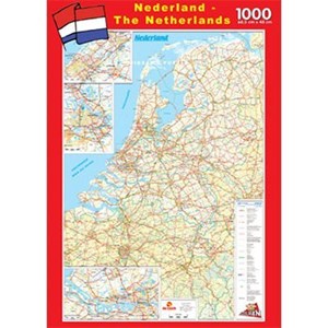 PuzzelMan (06108) - "Karte der Niederlande" - 1000 Teile Puzzle