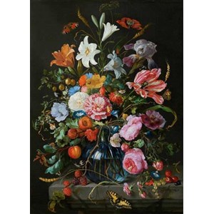 PuzzelMan (760) - Jan Davidsz. de Heem: "Blumenvase" - 1000 Teile Puzzle