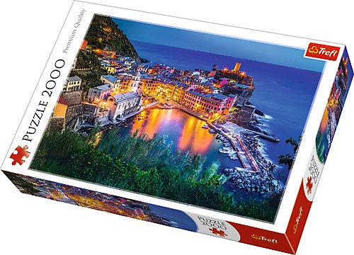 Trefl (27086) - "Vernazza bei Abenddämmerung" - 2000 Teile Puzzle