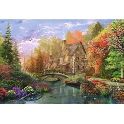 Trefl (26136) - Dominic Davison: "Das Häuschen am See" - 1500 Teile Puzzle