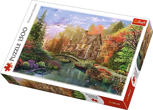 Trefl (26136) - Dominic Davison: "Das Häuschen am See" - 1500 Teile Puzzle