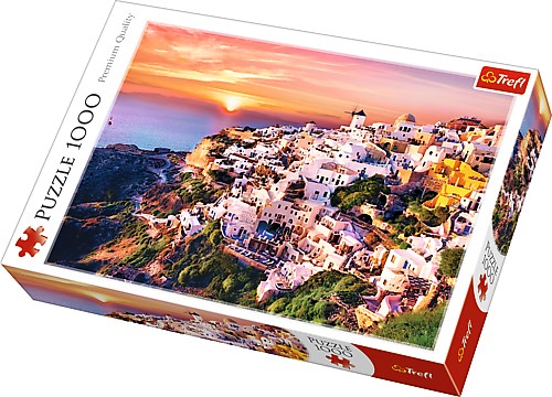 Trefl (10435) - "Sonnenuntergang über Santorini" - 1000 Teile Puzzle