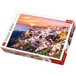 Trefl (10435) - "Sonnenuntergang über Santorini" - 1000 Teile Puzzle