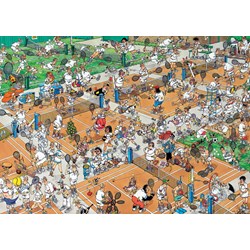 Jumbo (17075) - Jan van Haasteren: "The Tennis Court" - 2000 Teile Puzzle